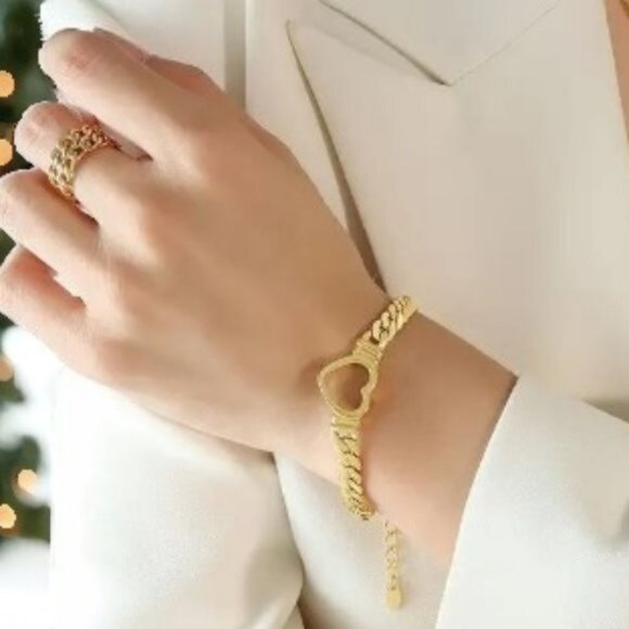 Stainless Steel Heart Bracelet - Picture 3 of 3